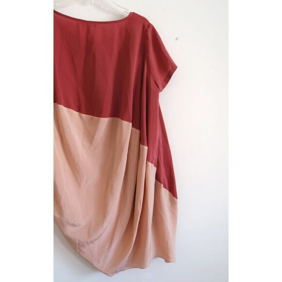 Maje Silk Two-Tone Shift Dress - Size 1 - Picture 6 of 9